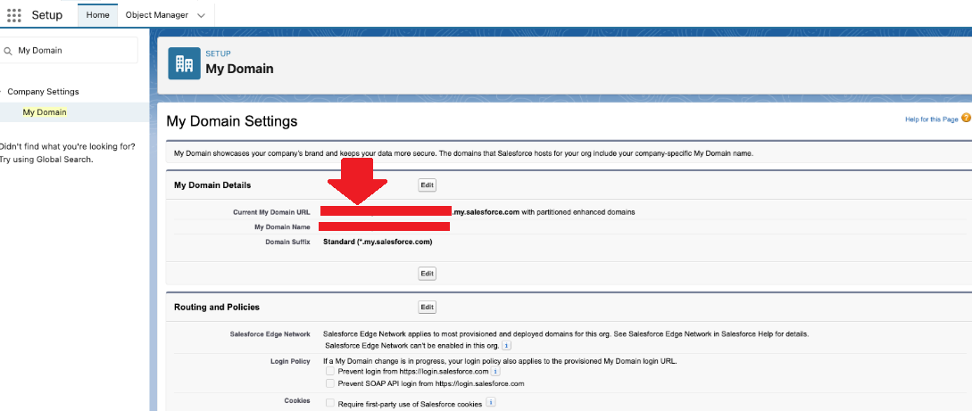 SetupのMy Domainでログイン先のSalesforce Orgのドメインを確認する